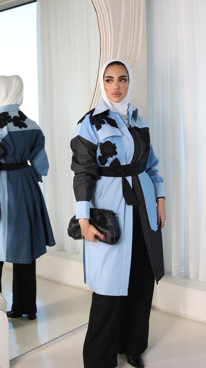 Multi color denim jacket