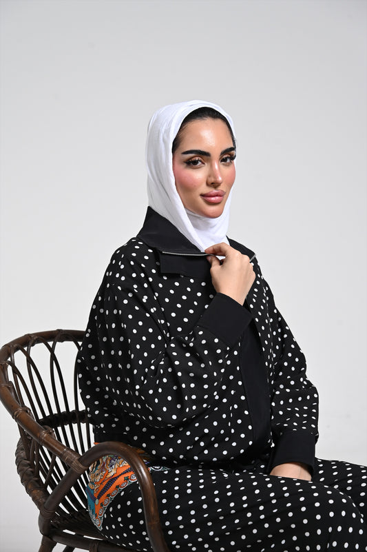Polka dots set black