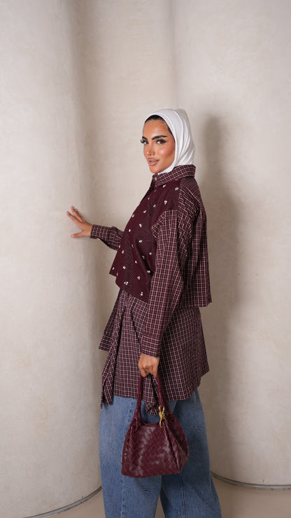Two pcs top maroon