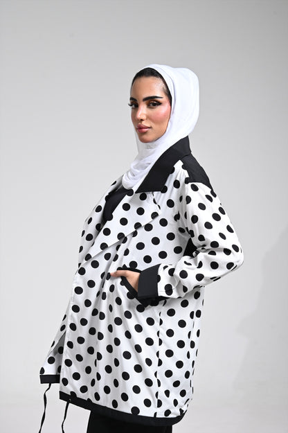 Polka dots jacket white