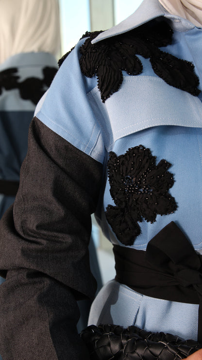 Multi color denim jacket