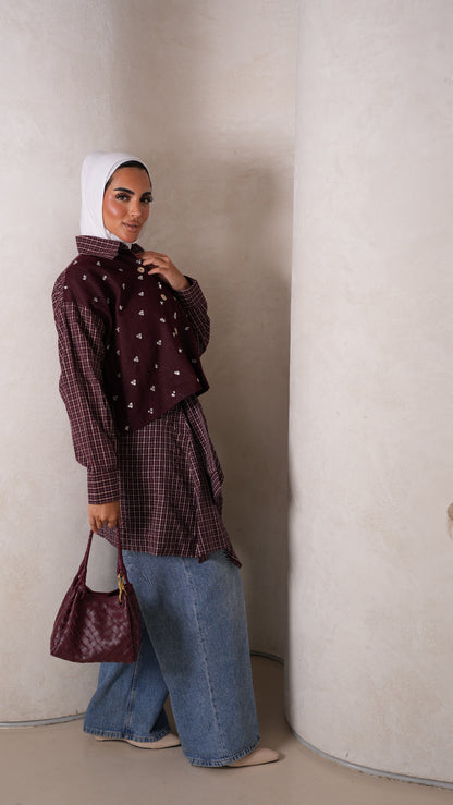 Two pcs top maroon