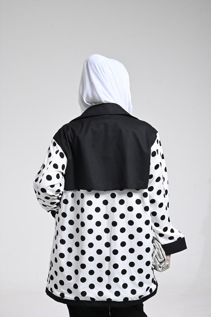 Polka dots jacket white