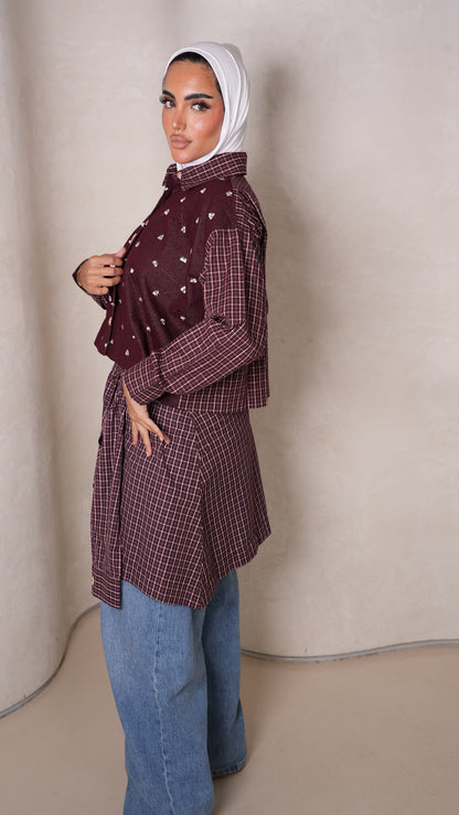 Two pcs top maroon